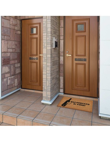 Zerbino Rettangolare in cocco cm. 40X70 ALLEGRO VINO NEW naturale