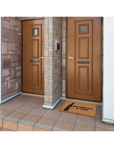 Zerbino Rettangolare in cocco cm. 40X70 ALLEGRO VINO NEW naturale