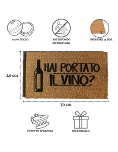 Matte Rechteckig in Kokoscm. 40X70 ALLEGRO NATÜRLICHE WEIN 2