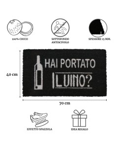 Zerbino Rettangolare in cocco cm. 40X70 ALLEGRO VINO 2