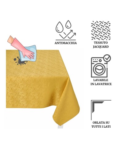 Schmutzabweisende Tischdecke Jacquard MEGA