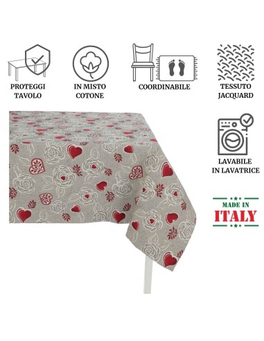 Tischdecke aus Baumwollmischung mit TWILL DELUXE Rosen