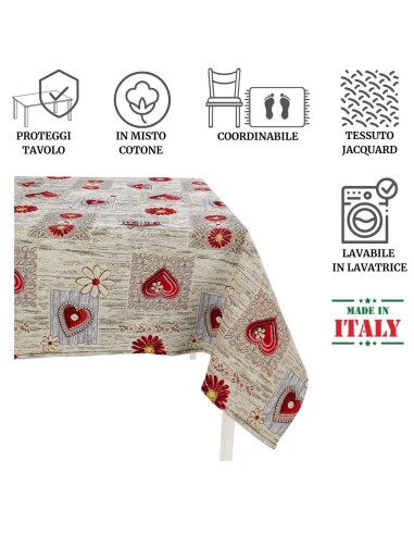 Nappe en mélange de coton housse de table GARDENA DELUXE