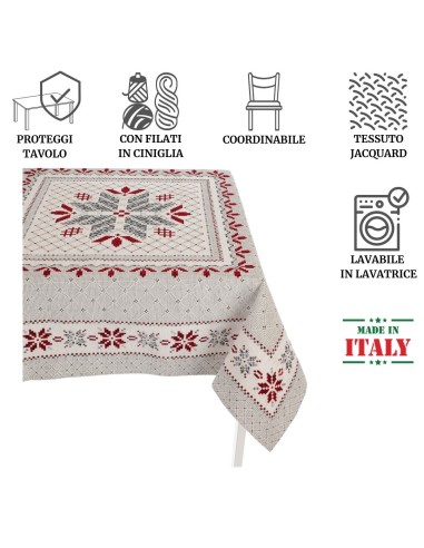 Nappe placée en chenille housse de table jacquard TRICOT