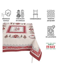 Tovaglia copritavolo piazzato in ciniglia MBLANC 2