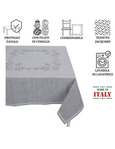 Tovaglia copritavolo jacquard piazzato in ciniglia CHIFFON 2