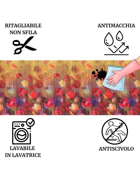 Tapis de glissement antidérapant de 52 cm de large. Z DIGITAL découpe brute