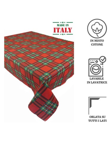 Tovaglia quadrata e rettangolare cotone stampato SCOZIA