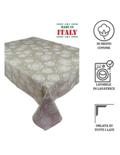 Tovaglia quadrata e rettangolare cotone ROSETO 2