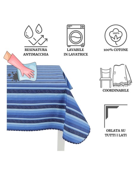 Colorado linge de table 6 places 140 x 180 cm