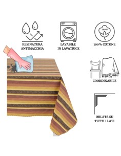 Colorado tissu de table 4 places 140 x 140 cm 2