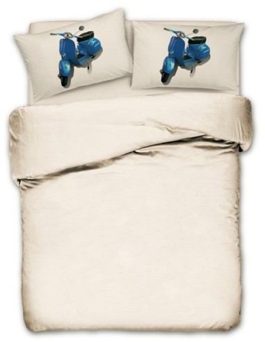 Vespino Draps de lit plein de 1 et 1/2 carrés