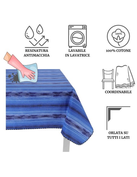 Ikarus linge de table 6 places 140 x 180 cm