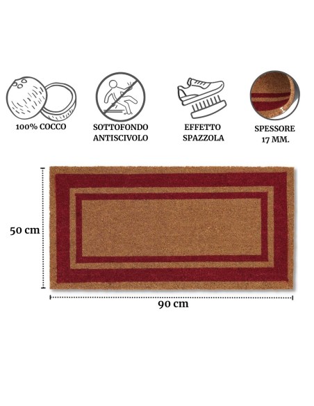 Felpudo de coco SUPER 50 X 90 cm