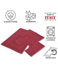 Torino Set 3 tappeti bagno in spugna cm 60X90 + 2 Girowater cm 60x45 2