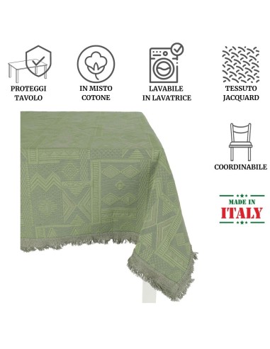 Mantel de Jacquard México redondo cm 180