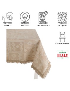 Mexico Carré de nappe Jacquard 140 x 140 cm 2