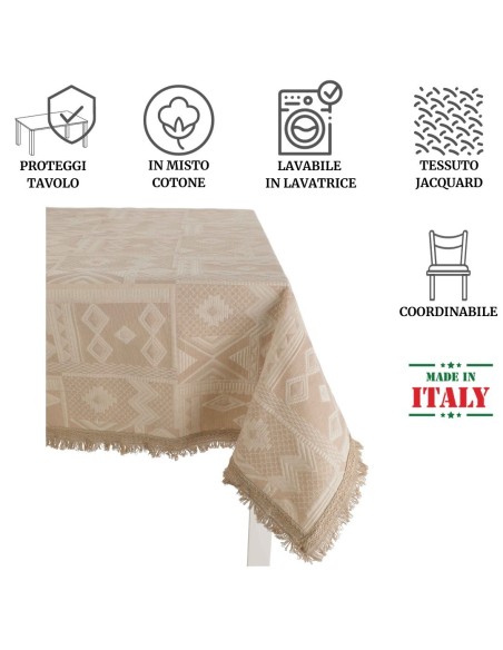 Mexico tovaglia Jacquard Quadrata 140X140 cm