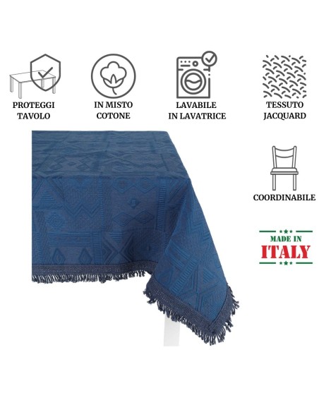 Mexico Jacquard Tischdecke 180 x 240 cm oval