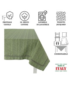 Melange 12 Sitzer Jacquard Tischdecke Tisch decken 140 X 240 cm. 2