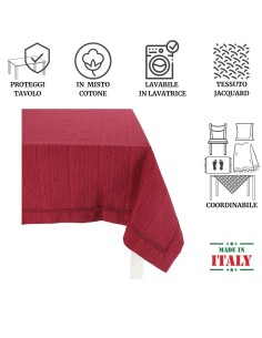 Melange jacquard nappe de table couvercle 6 places 140 X 180 cm. 2