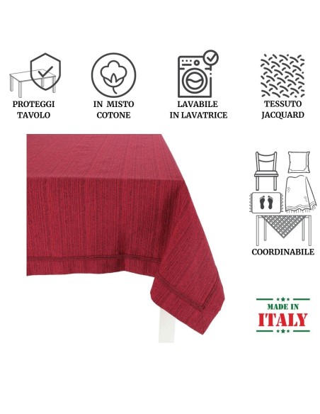 Melange jacquard nappe de table couvercle 6 places 140 X 180 cm.