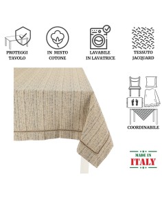 Melange carrés de nappes jacquards nappe 140 x 140 cm 2