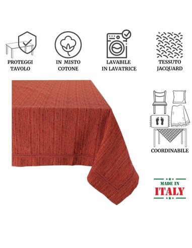 Manteles jacquard REDONDO melange de diámetro 180 cm mantel.