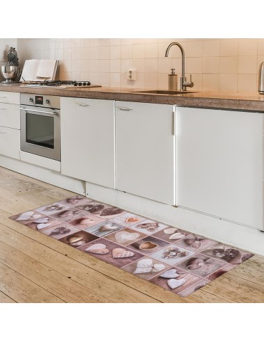 Antideslizante alfombra  TRANSFER SHABBY CUORE