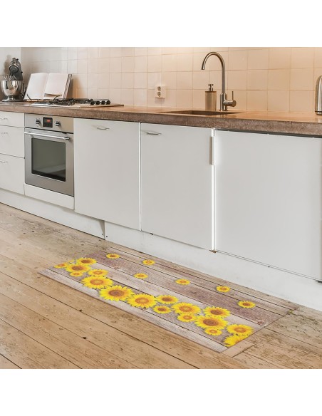 Alfombra multiusos antideslizante de 50 cm de ancho. ONDE GIRASOLE corte en vivo