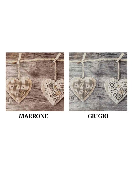 Tappeto multiuso passatoia antiscivolo largo 50 cm. CUORI APPESI taglio a vivo