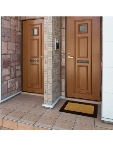 Rechteckige Fußmatte in Kokosnuss ECOCO BORDO