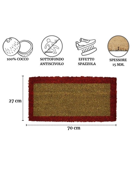 Bordo Coco-Fußmatte Schritt 27 X 70 cm.