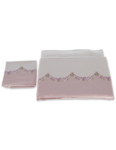Bettwäsche-Set aus Baumwollflanell ROSE POIS