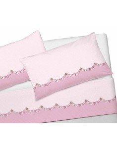 Bettwäsche-Set aus Baumwollflanell ROSE POIS