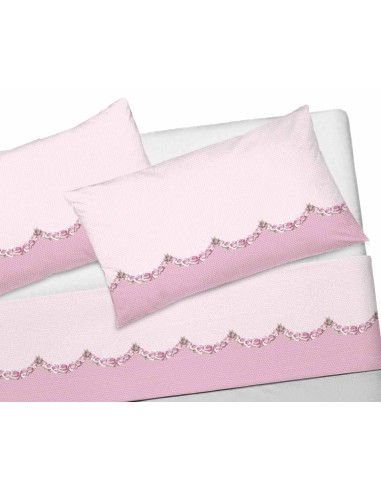 Bettwäsche-Set aus Baumwollflanell ROSE POIS