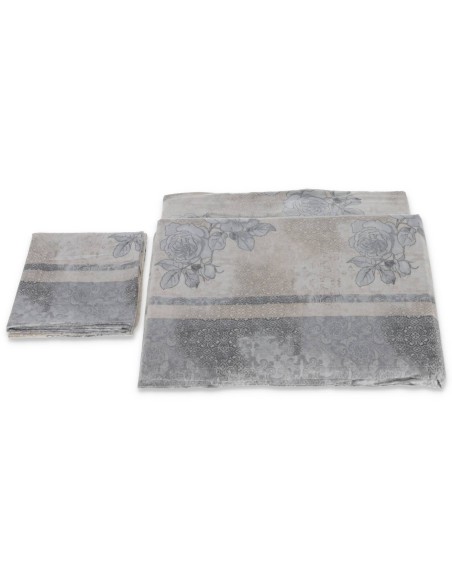 Parure de draps en flanelle de coton ROSE POIS