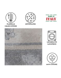 Completo lenzuola flanella cotone ROSE POIS 2