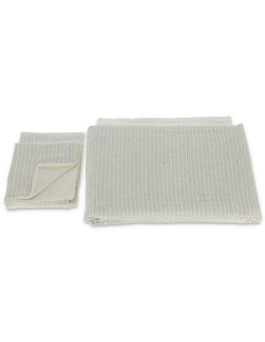 Doppelbett-Set aus Baumwollflanell RIGHE DITO FILO