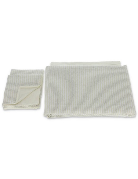 Doppelbett-Set aus Baumwollflanell RIGHE DITO FILO