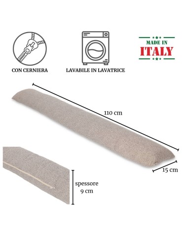 Protector de tiro lavable y extraíble 110 cm. CORAZONES BLANCOS