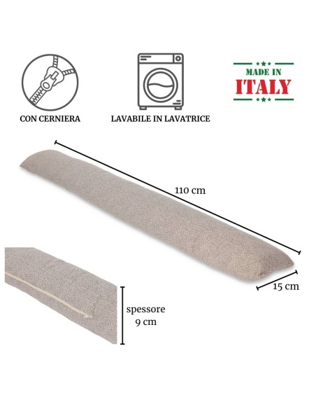 Paraspiffero lavabile e sfoderabile 110 cm. BENEDETTA
