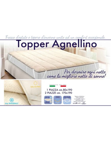 Topper sovramaterasso DOUBLE AGNELLINO