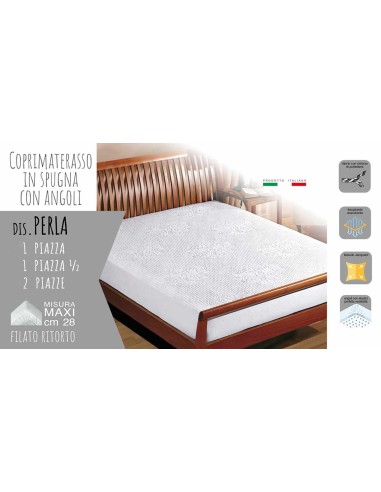 Traversa coprimaterasso in spugna jacquard PERLA