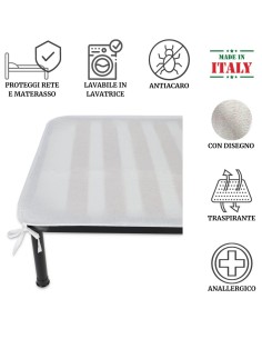 Coprirete termocompatto ptoteggi materasso con lacci 2