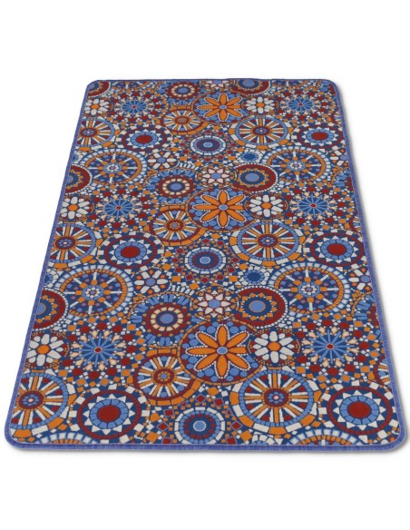 Alfombra multiusos de punto de mosaico de 68 cm de ancho.