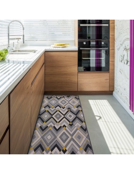 Alfombra de cocina multiusos de 67 cm de ancho. DIAMANTES