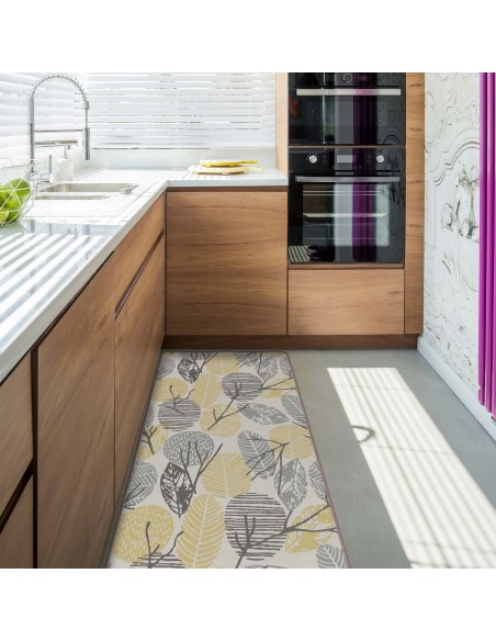 Alfombra de cocina multiusos de 67 cm de ancho. FOLLAJE