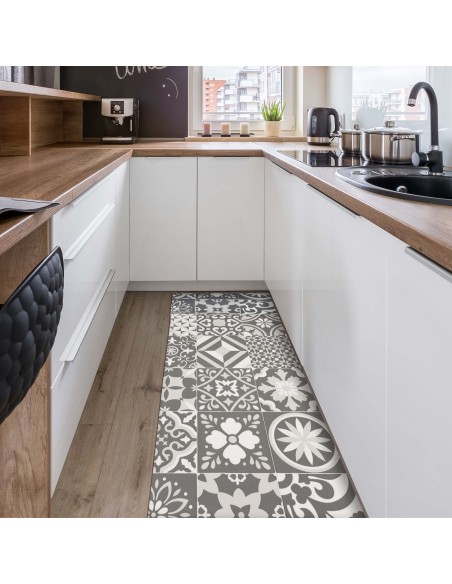 Alfombra vinílica de cocina antideslizable lavable CHIC 50 cm de ancho.