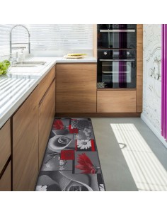 Tapis de cuisine antidérapant avec allée de 50 cm de large. ROSE NOUVEAU 2